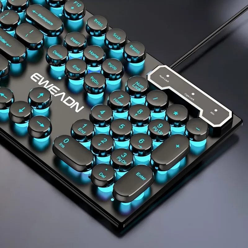 Esports Wireless Gaming Mouse - مجموعة لوحة مفاتيح وماوس بتصميم ريترو